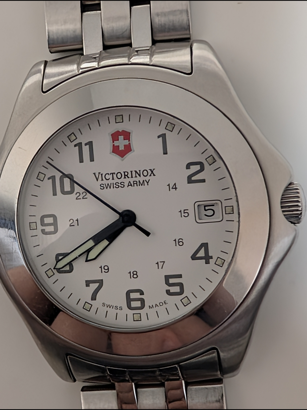 Vtg Victorinox Swiss Army Men's 43mm - Flawless Brushed Steel